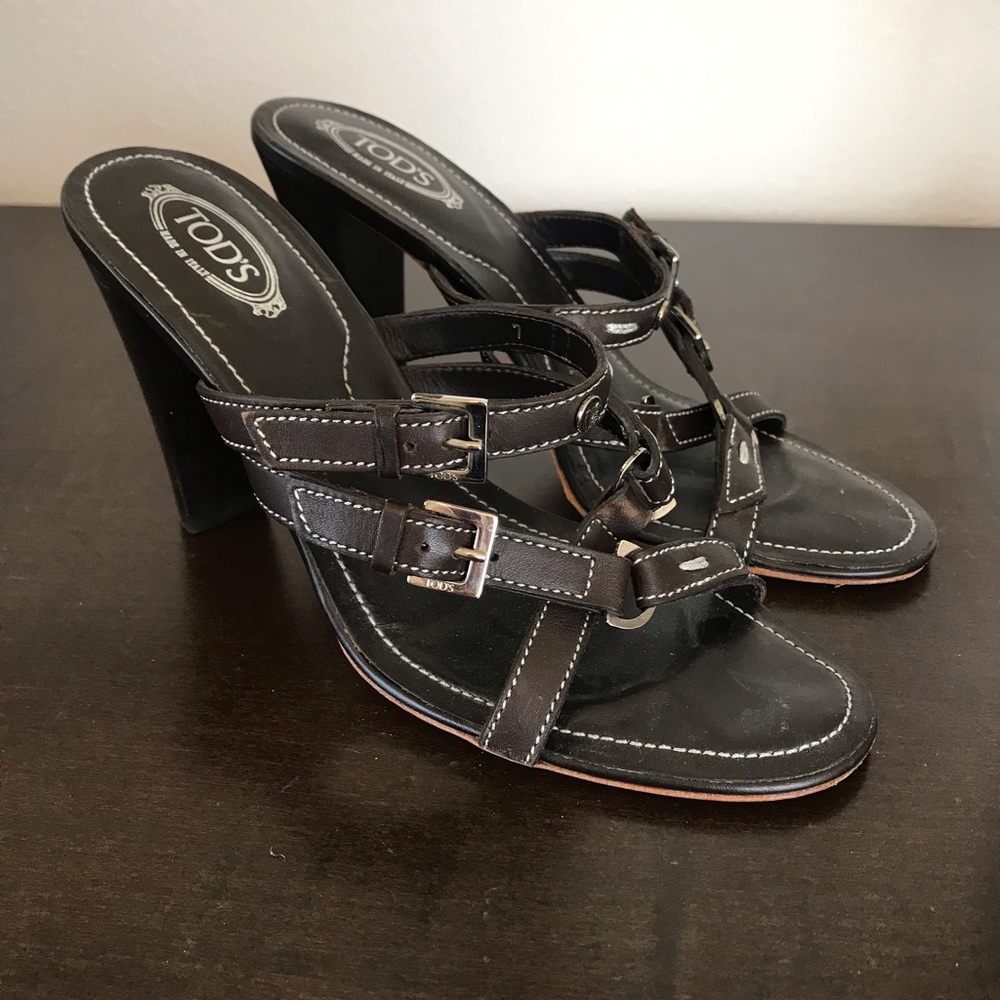 TOD’S Brown Leather Sandals